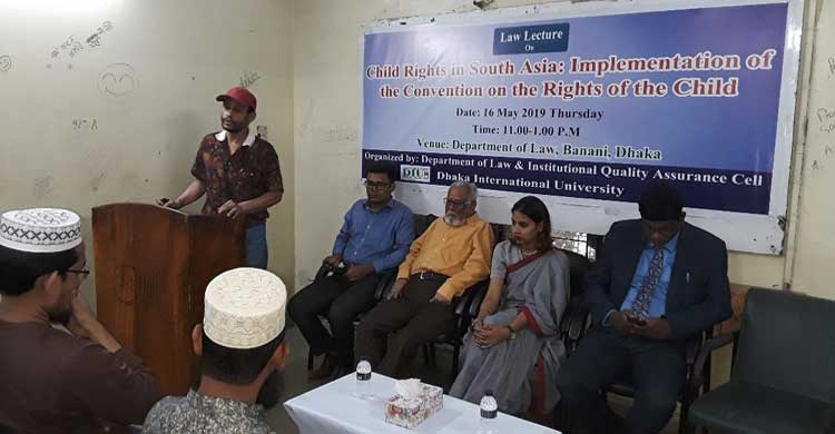 DIU Holds Law Lecture on Child Rights in South Asia