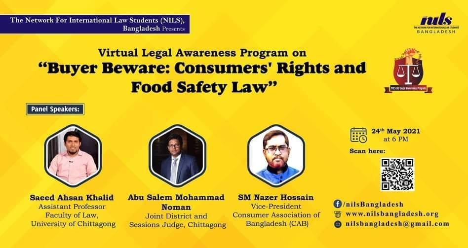 Virtual Legal Awareness Program on Consumer Rights : Law students taking lead in NILS Bangladesh