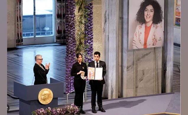 কারাবন্দি মায়ের হয়ে নোবেল পুরস্কার নিল দুই সন্তান