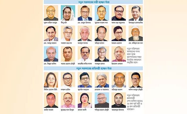 ৩৬ জনের নতুন মন্ত্রিসভায় ২০ জনই নতুন