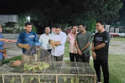 উদ্ধার করা ৮০টি টিয়া পাখি অবমুক্ত