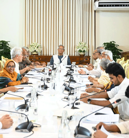 প্রধান উপদেষ্টার সভাপতিত্বে উপদেষ্টা পরিষদের বৈঠক