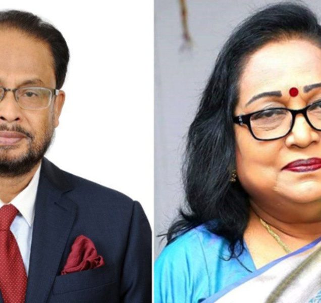 জাতীয় পার্টির চেয়ারম্যান গোলাম মোহাম্মদ কাদের ও তার স্ত্রী শেরীফা কাদের