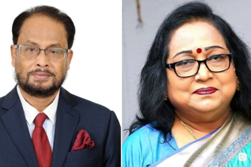 জাতীয় পার্টির চেয়ারম্যান গোলাম মোহাম্মদ কাদের ও তার স্ত্রী শেরীফা কাদের