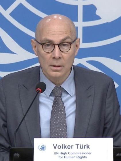 জাতিসংঘের মানবাধিকারবিষয়ক হাইকমিশনার ভলকার তুর্ক