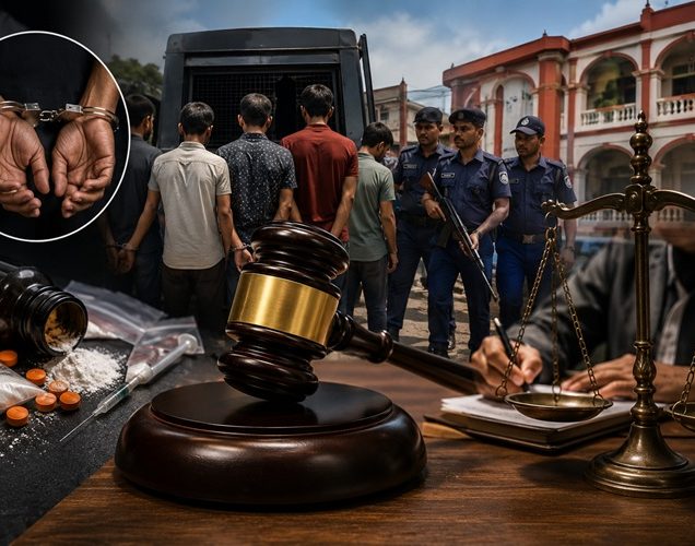 পাবনায় মাদকবিরোধী বিশেষ অভিযান ও সামারি ট্রায়াল