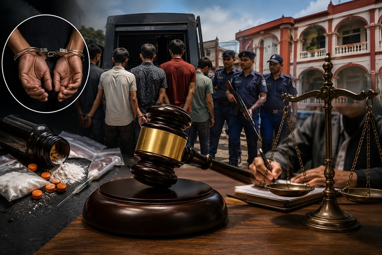 পাবনায় মাদকবিরোধী বিশেষ অভিযান ও সামারি ট্রায়াল